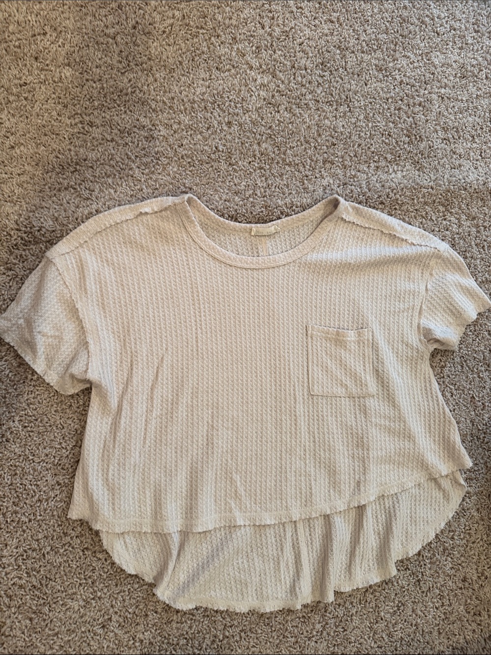 New In Waffle-Knit Short Sleeve
